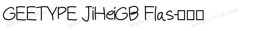 GEETYPE JiHeiGB Flas字体转换